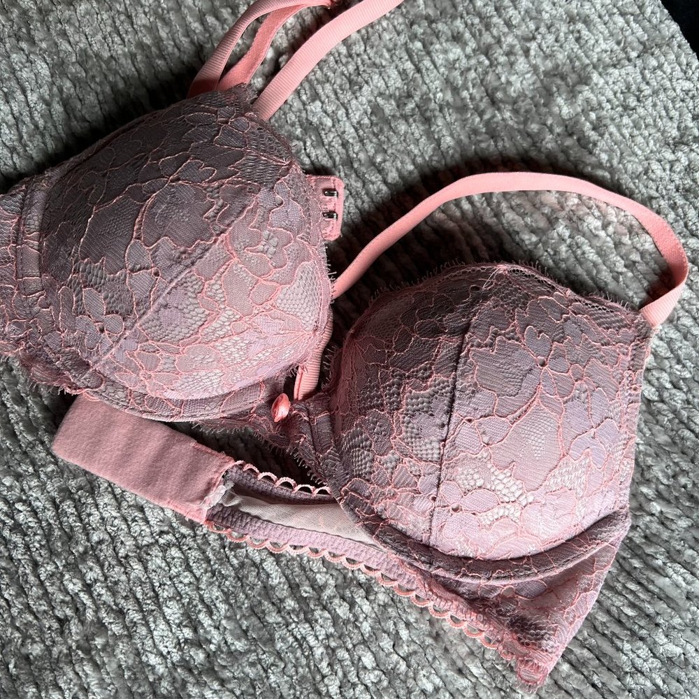 Lilac and Pink Victorias Secret Push Up Bra